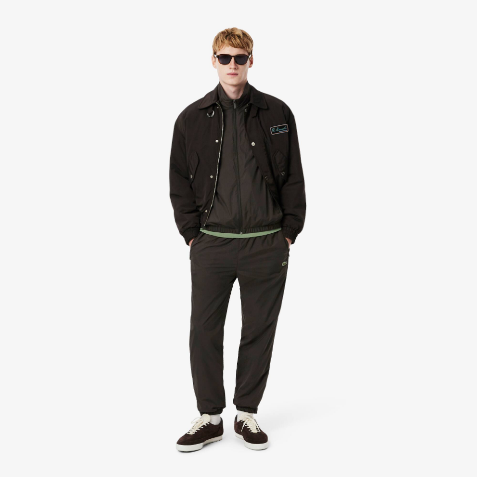 Lacoste - Water-Repellent Hooded Track Jacket (Brown)