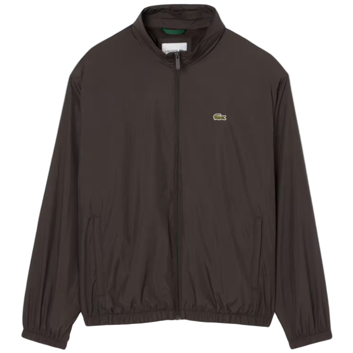 Lacoste - Water-Repellent Hooded Track Jacket (Brown)