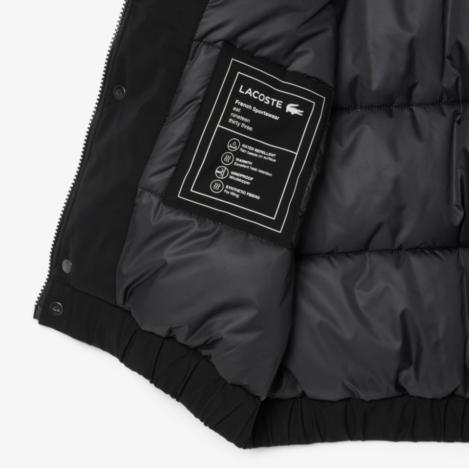 Lacoste - Water-Repellent Padded Jacket (Black)