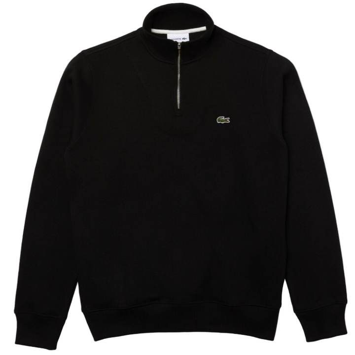 Lacoste - Zip-Up High Neck Interlock Sweatshirt (Black)