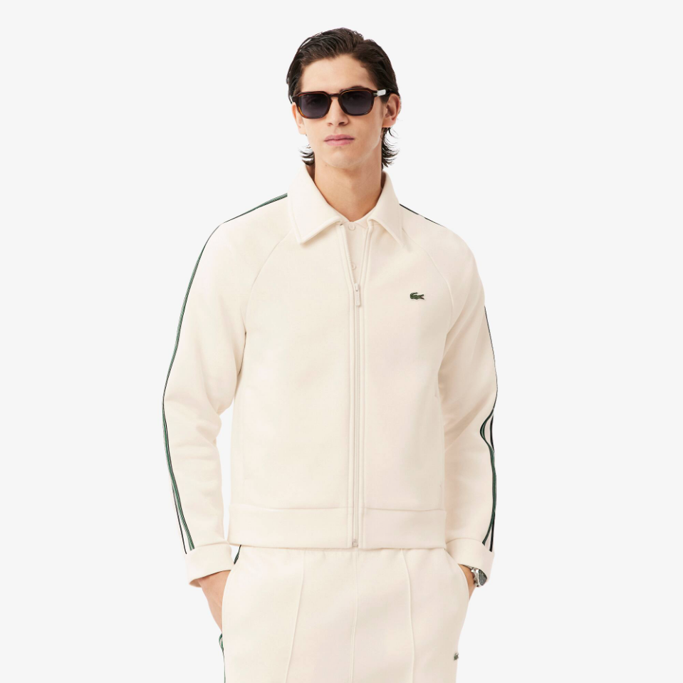 Lacoste - French Made Zipped Sweatshirt (Ecru White)