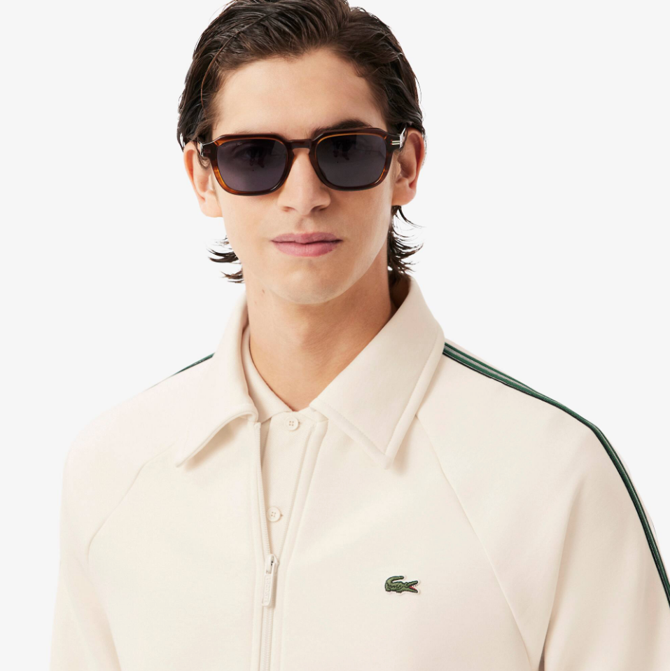 Lacoste - French Made Zipped Sweatshirt (Ecru White)