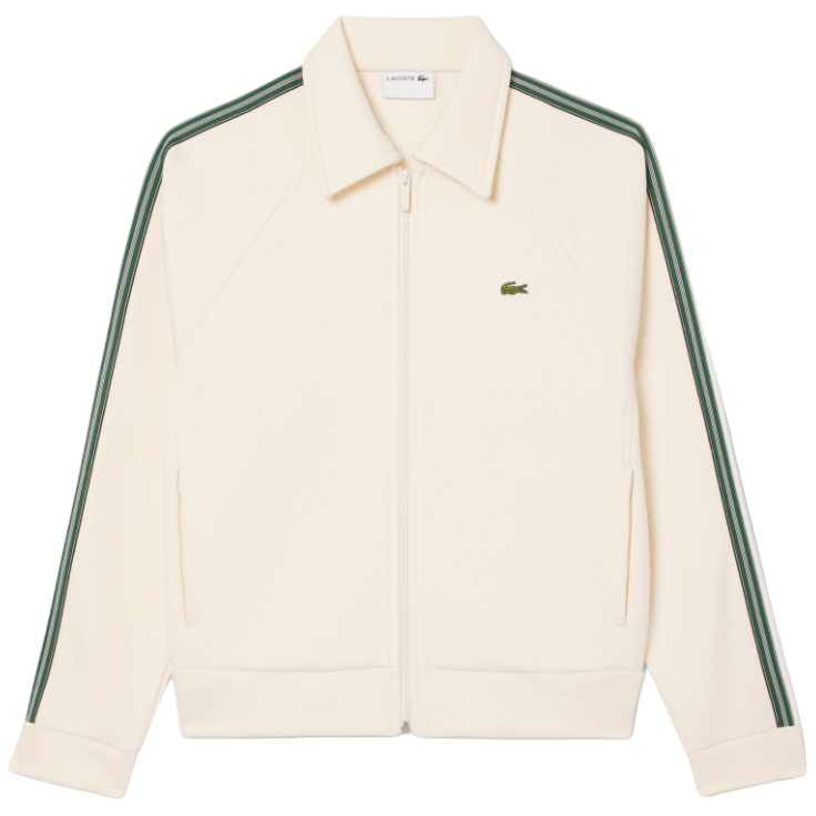 Lacoste - French Made Zipped Sweatshirt (Ecru White)