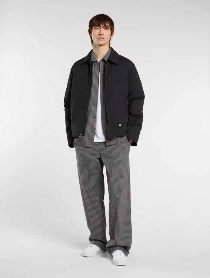 Dickies - Lima Striped Wide Leg Pants (Charcoal)