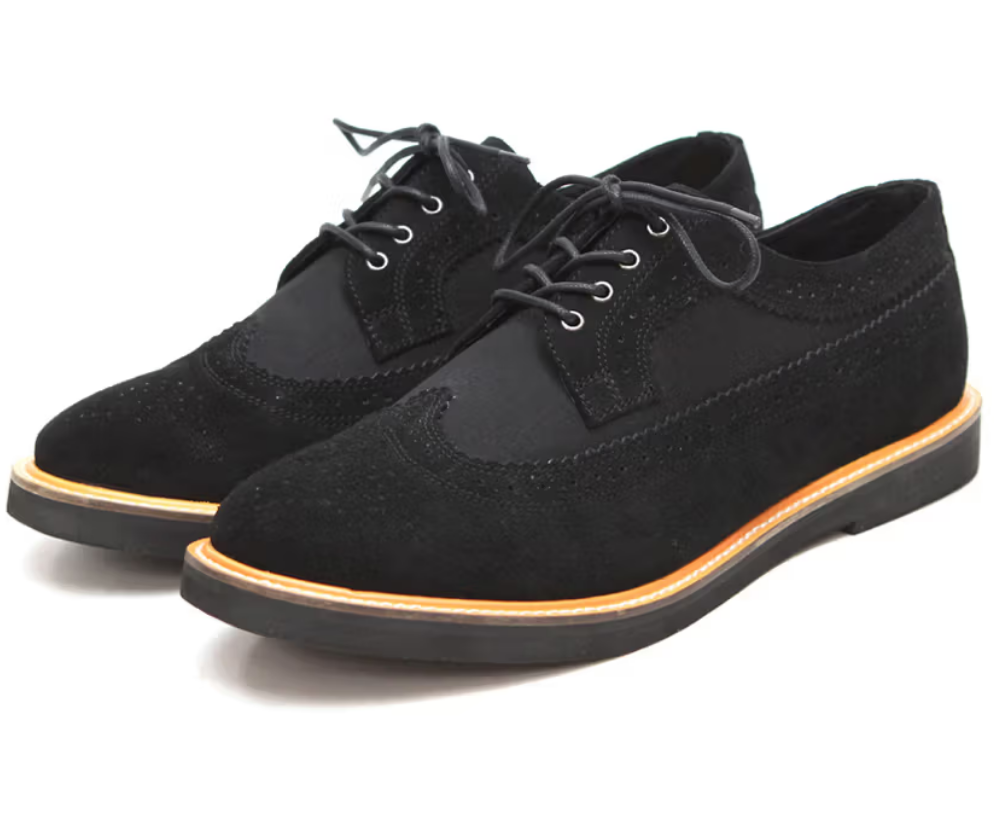 Stussy Deluxe x Maiden Noir - Brogue Long Wing (Black)