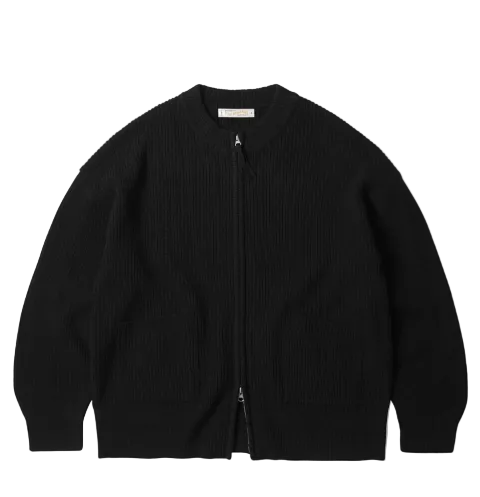 FrizmWORKS - Wool Deck Zip Up Cardigan (Black)