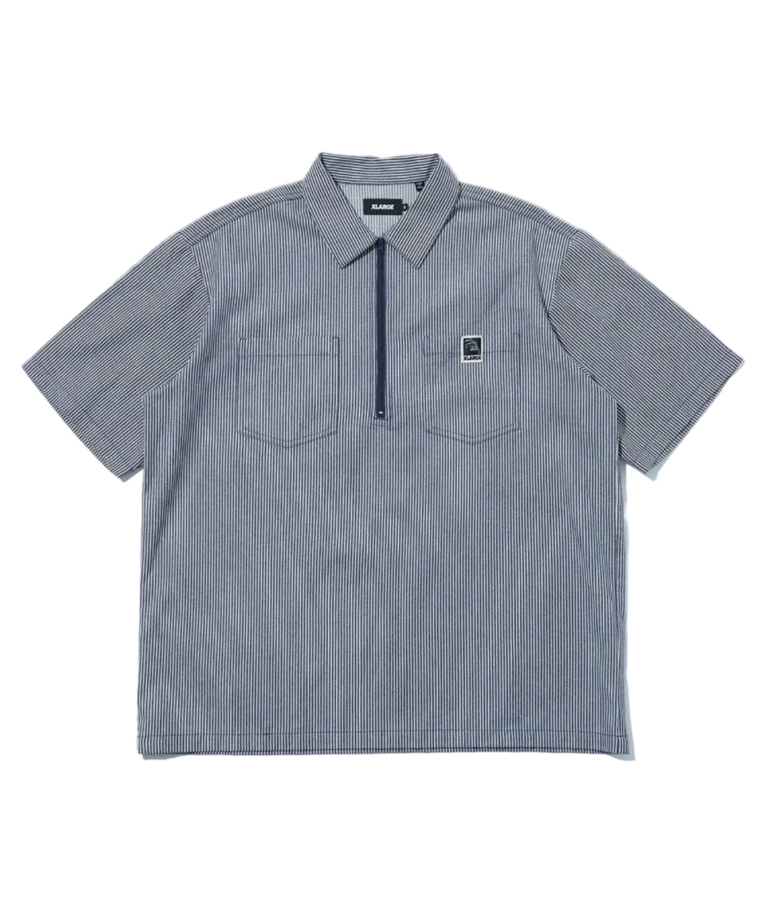 Xlarge - Striped Camp Shirt (Navy)