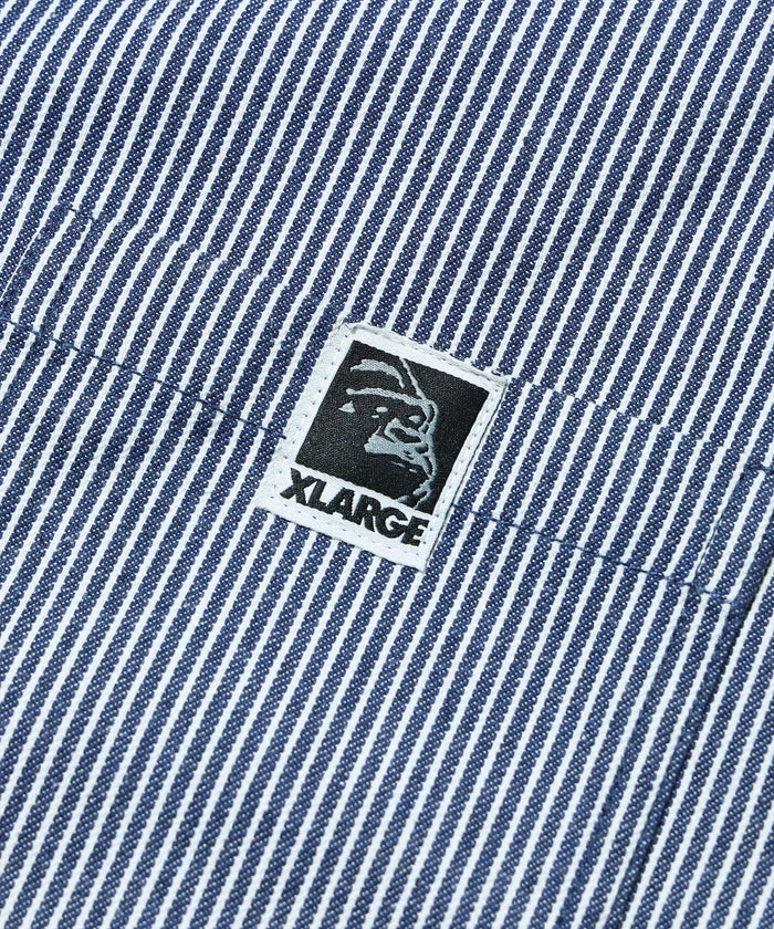 Xlarge - Striped Camp Shirt (Navy)