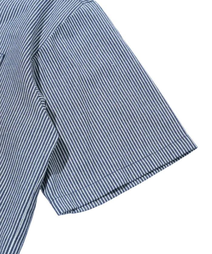 Xlarge - Striped Camp Shirt (Navy)