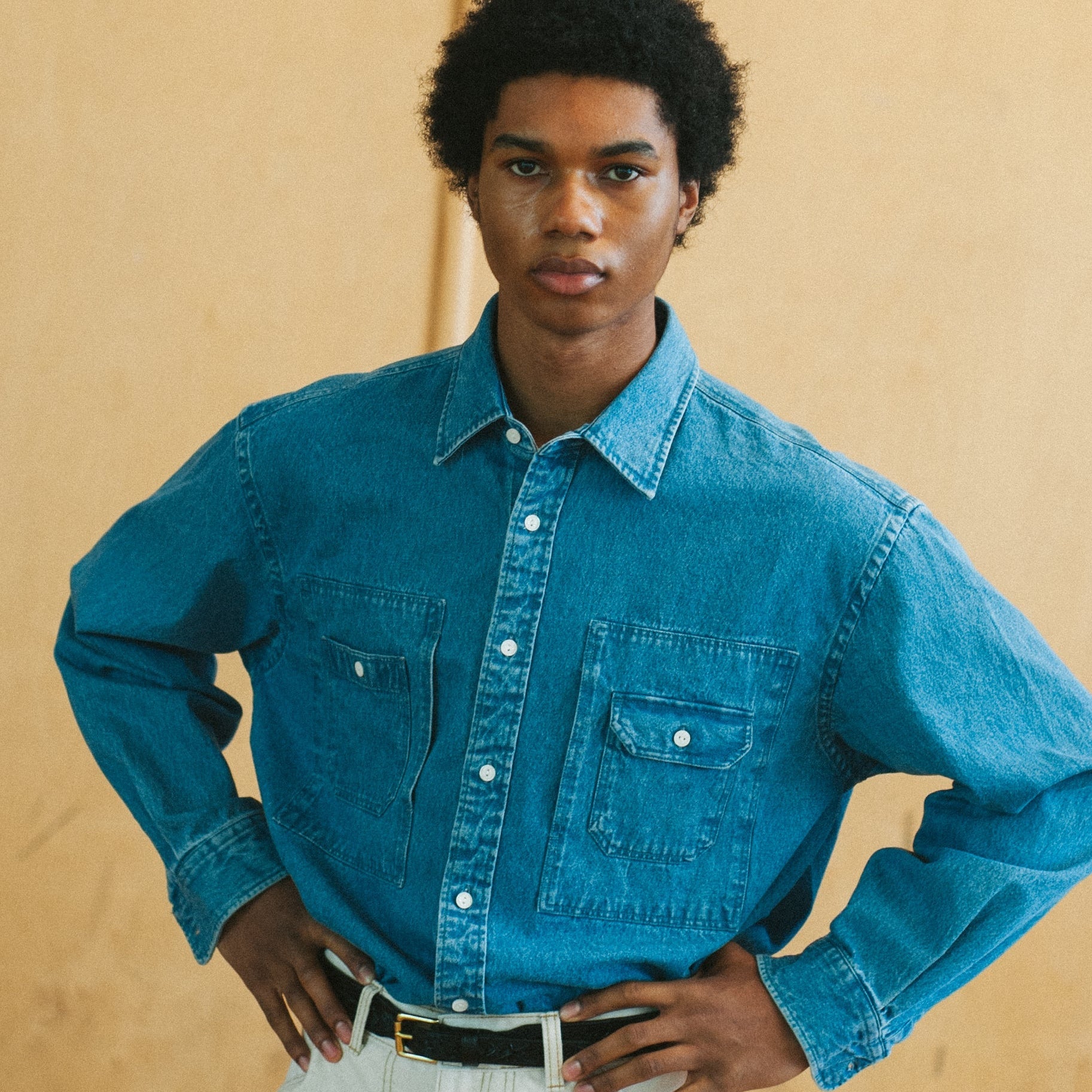 FrizmWorks - Bleached Denim Utility Shirt