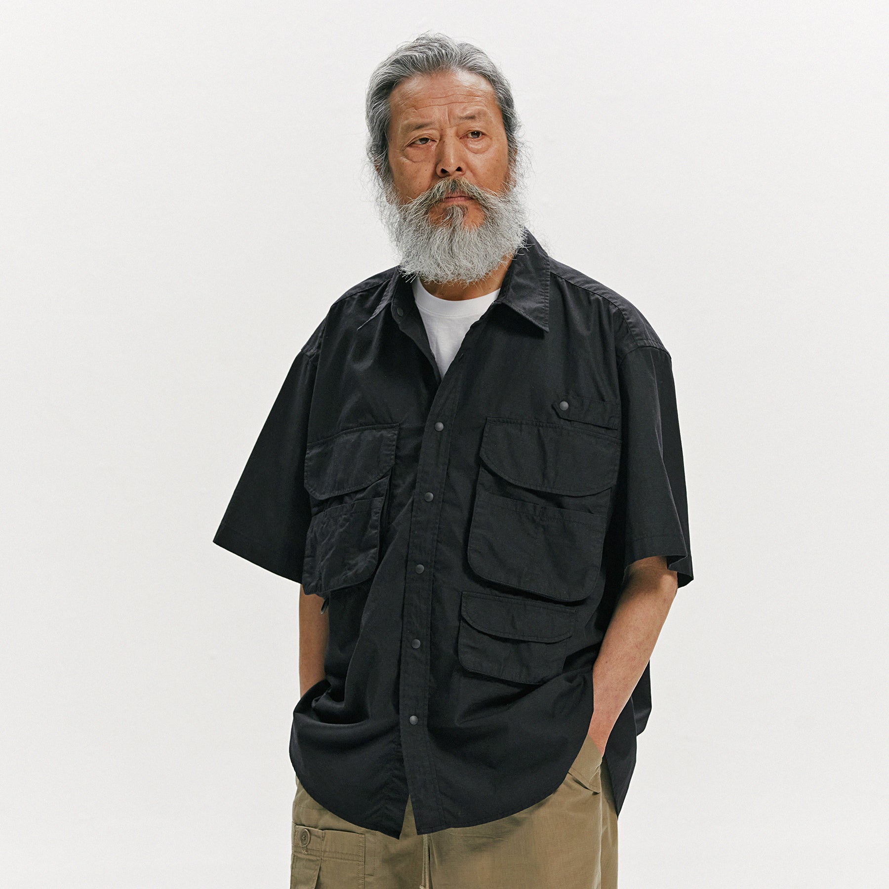 FrizmWORKS - CN Ripstop Fishing Half Shirt (Black)