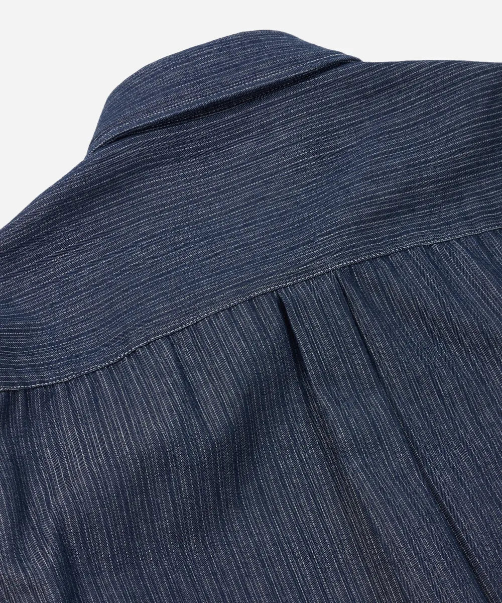 FrizmWORKS - Denim Carpenter Pocket Shirt (Indigo Stripe)