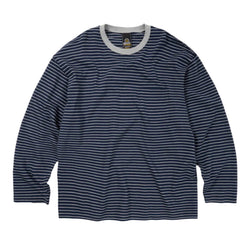 FrizmWORKS - Stripe Oversized Relax Tee 003 (Navy)