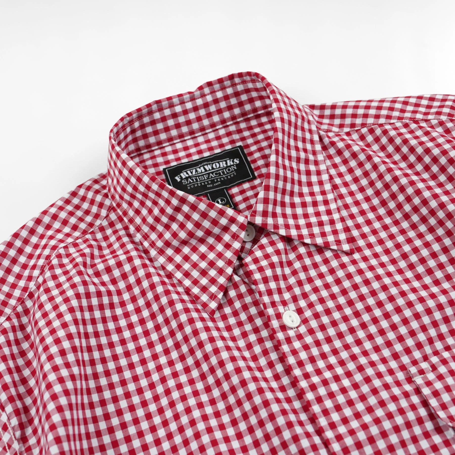FrizmWORKS - Ease Gingham Check Shirt (Red)