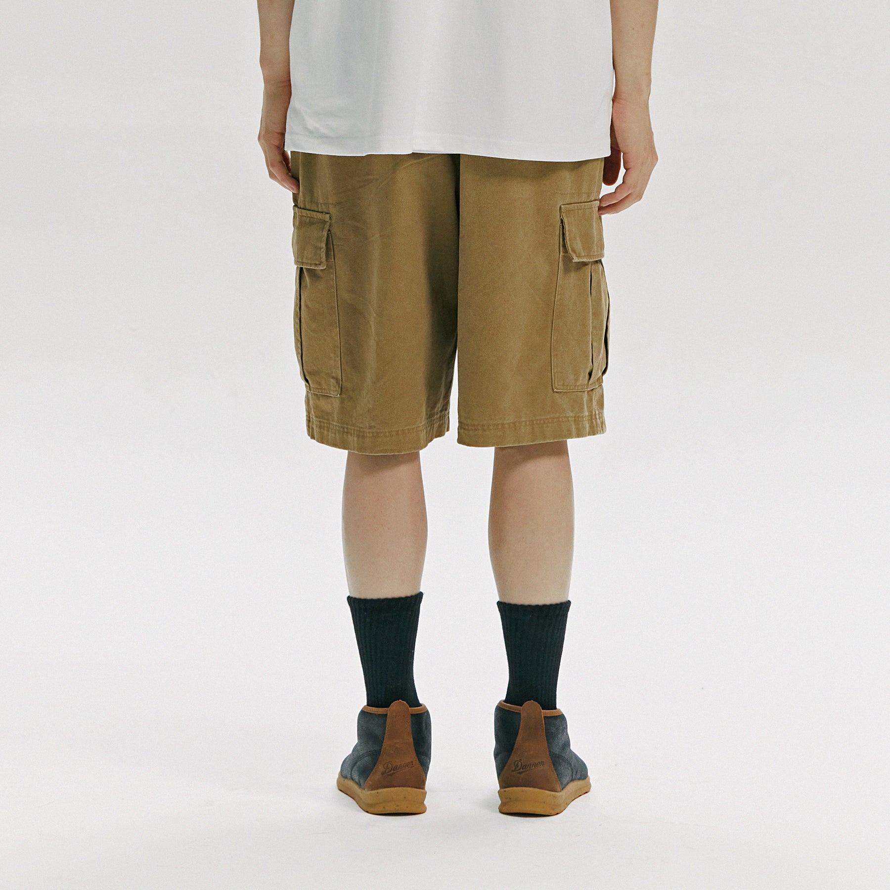 FrizmWORKS - Faded Cotton Cargo Shorts (Tan)