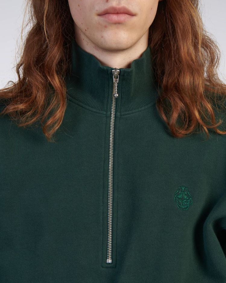 Edwin - Koji Half Zip Sweat (Green Gables)