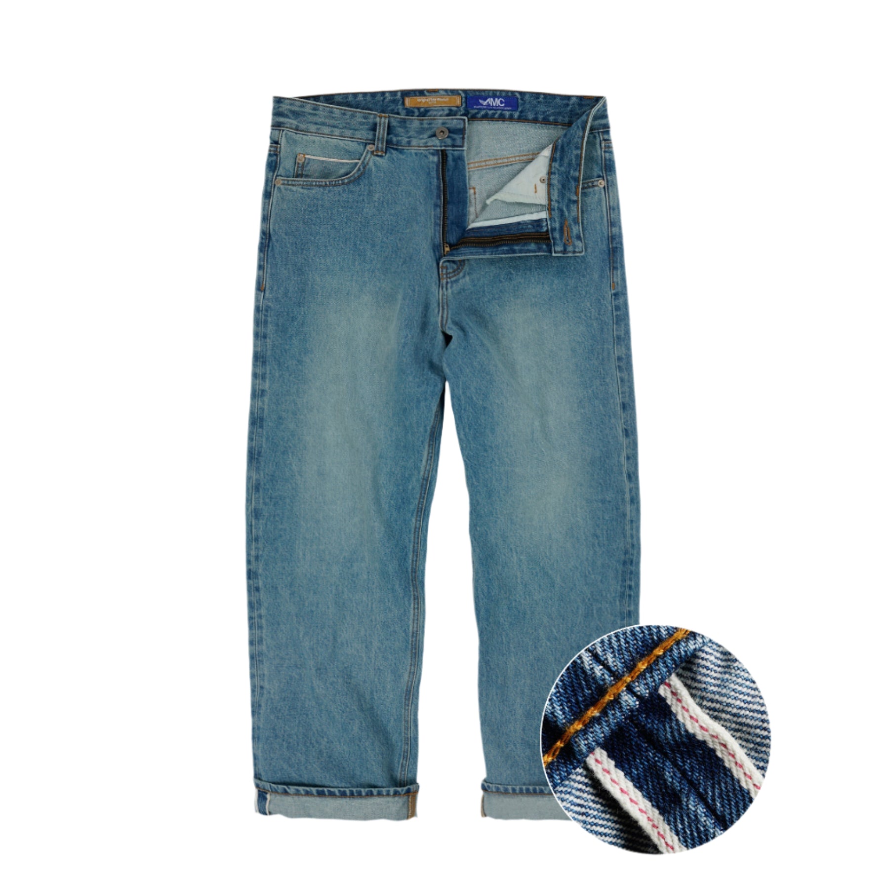 FrizmWORKS - OG Selvedge Regular Denim Pants (Light Blue)