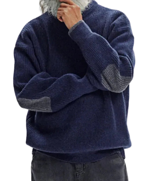 FrizmWorks - Patch Round Pullover Knit Navy