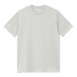 Carhartt WIP - S/S Script Embroidery T-Shirt (Ash Heather/White)