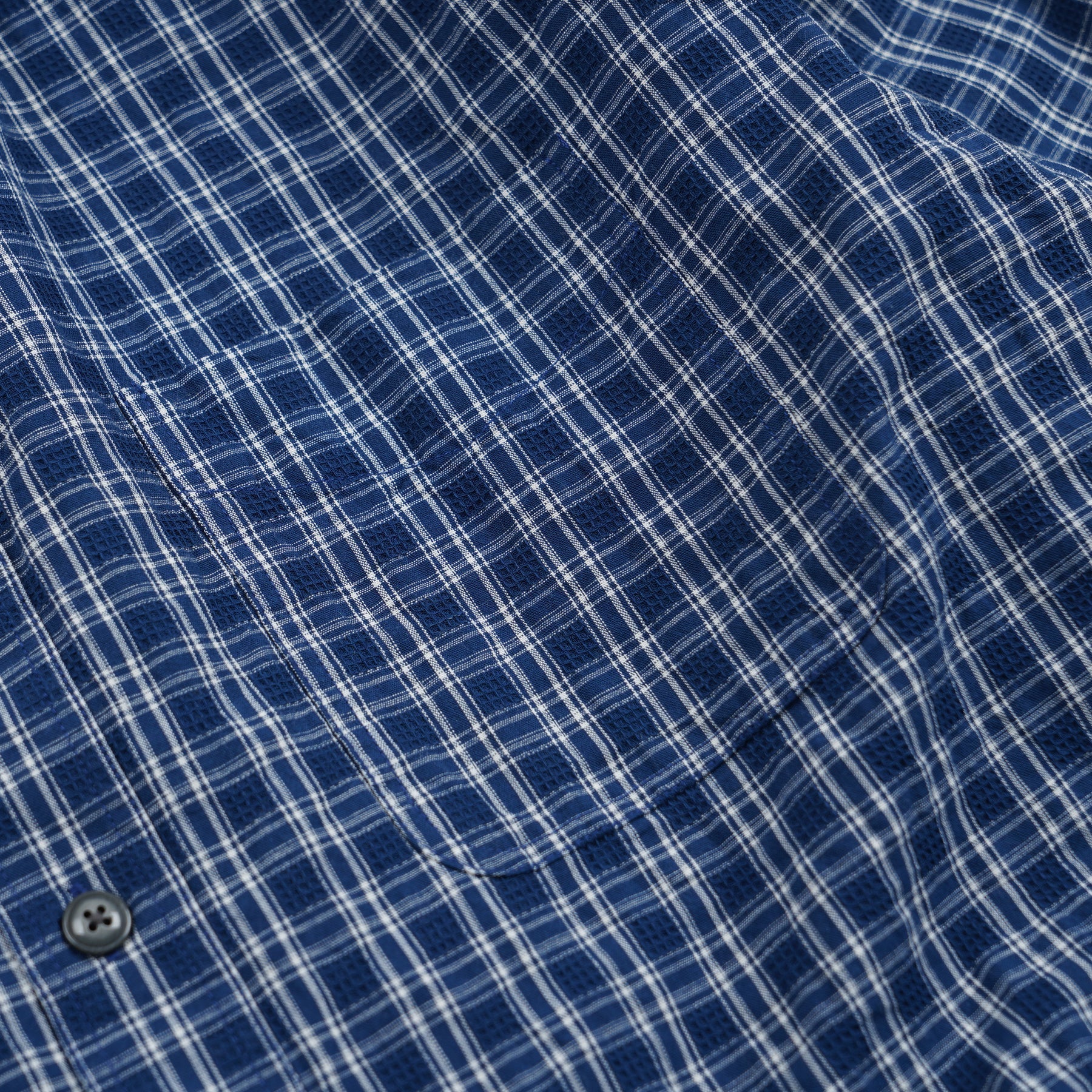 FrizmWORKS - Seersucker Checked Shirt (Blue)