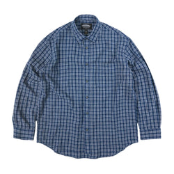 FrizmWORKS - Seersucker Checked Shirt (Blue)
