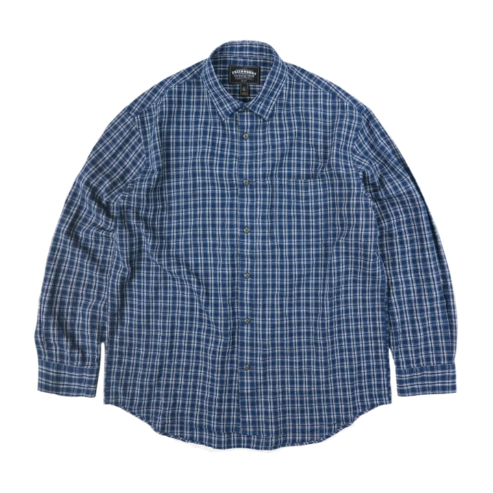 FrizmWORKS - Seersucker Checked Shirt (Blue)