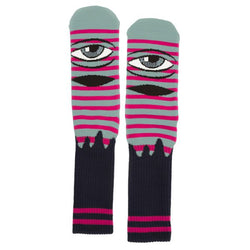 Toy Machine - Sect Eye Stripe Sock (Sage/Pink)