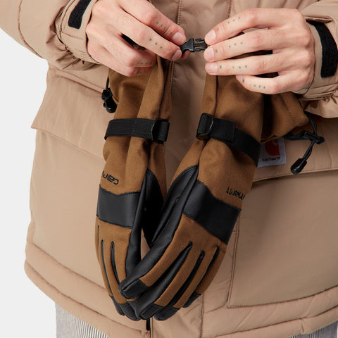 小物 PALACE CARHARTT WIP DUTY GLOVE BLACK Wind Fighter® Thermal-Lined Fleece Touch-Sensitive Knit Cuff