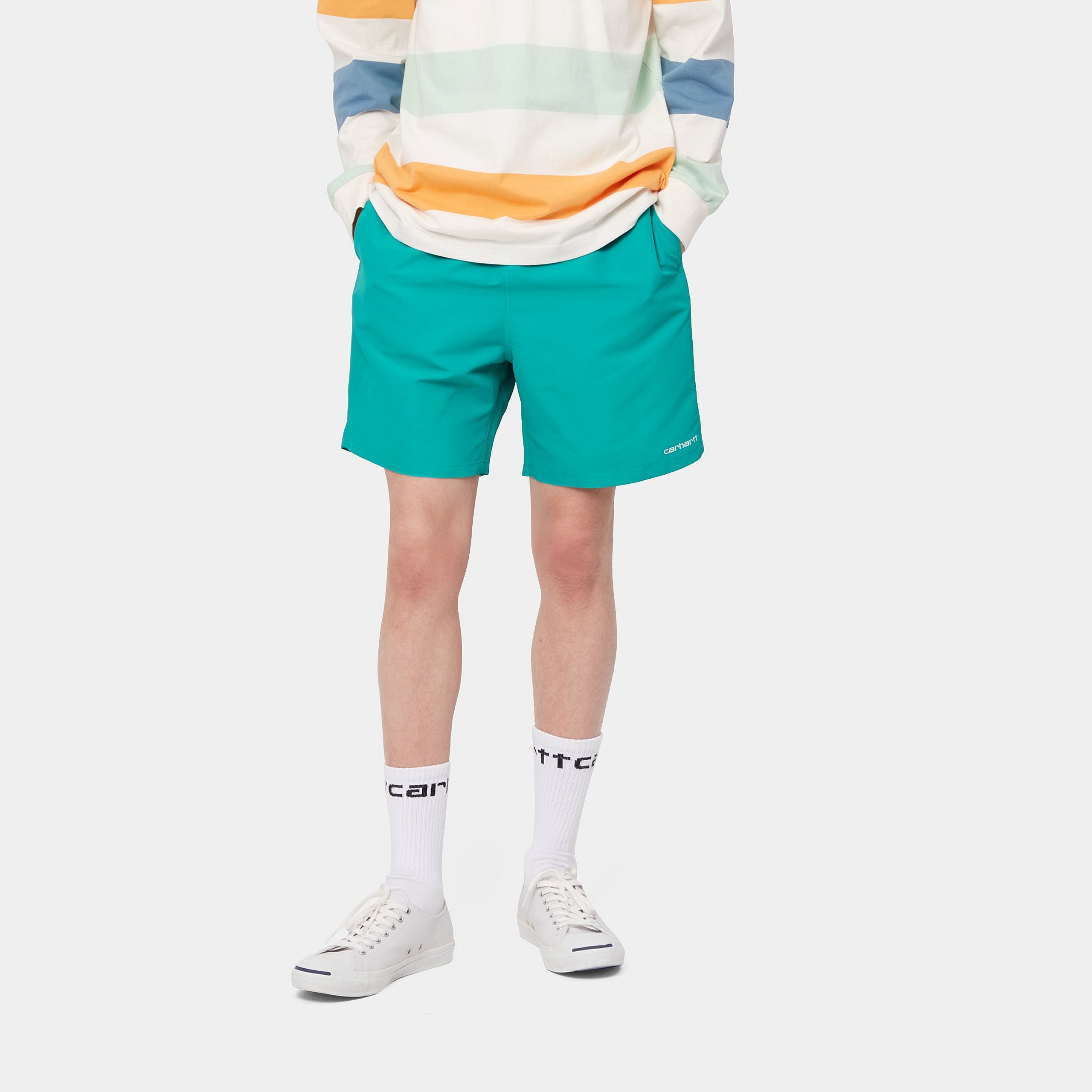 Carhartt WIP - Island Swim Trunks (Caribbean / White)