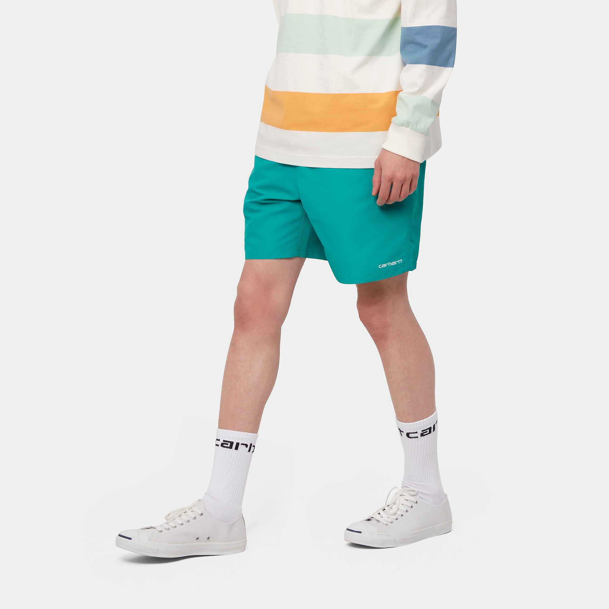 Carhartt WIP - Island Swim Trunks (Caribbean / White)